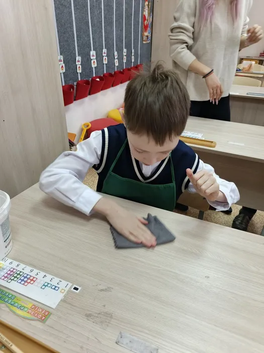 Ученику нравится процесс уборки