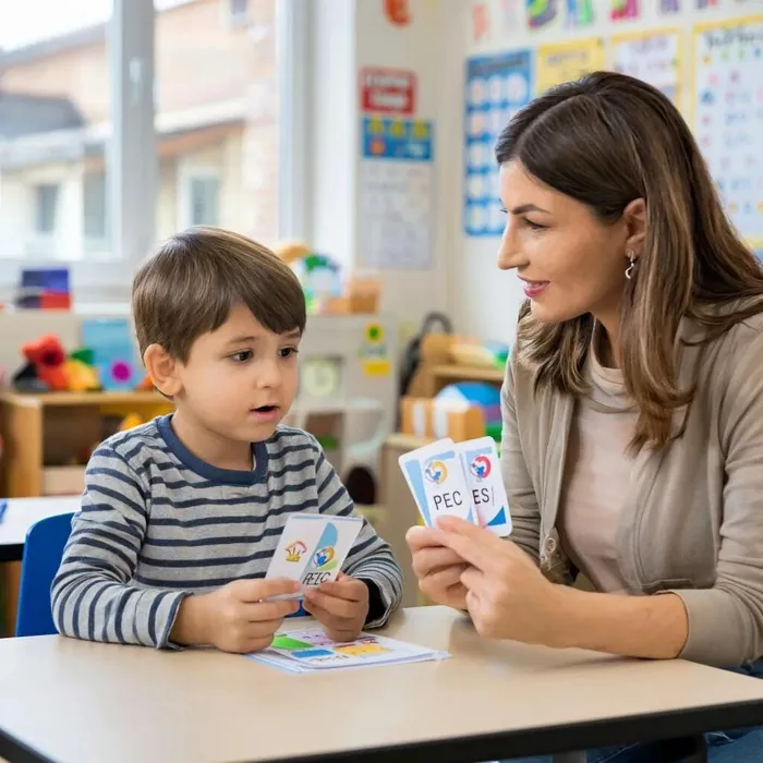 педагог и ребенок она занятии