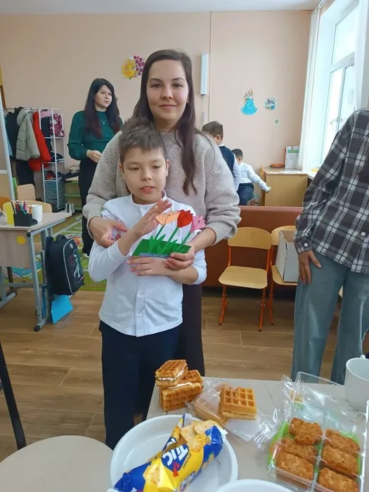 Цветы мамам от детей в честь 8 Марта